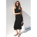 Mango halter midi jurk - zwart