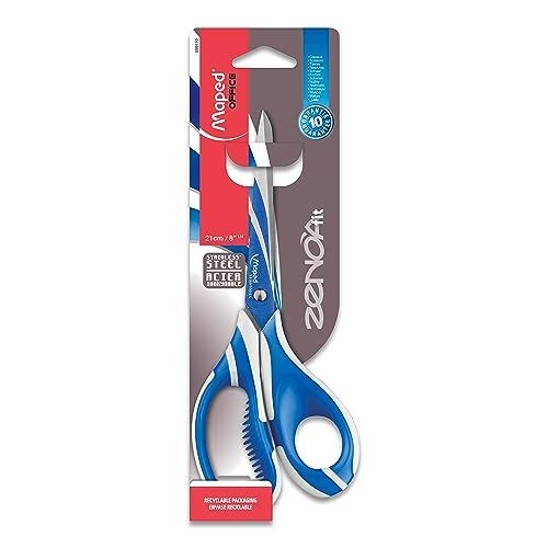 Maped Zenoa Premium Soft Handle Multifunctionele Schaar, Volwassenen, 8,25 inch, Rechtshandig, Verschillende Kleuren (599110)