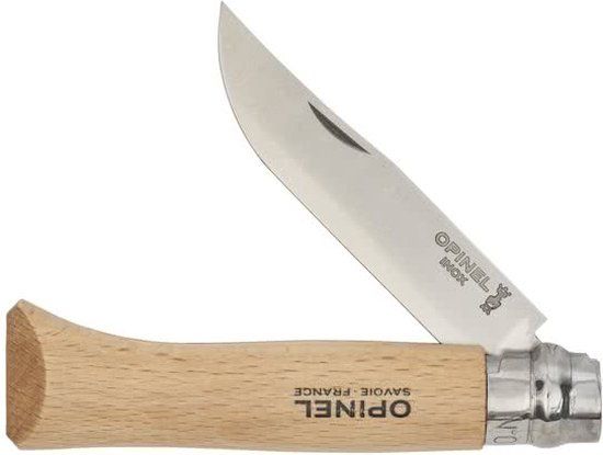 Opinel No.8 Zakmes - RVS - Bruin - 8.5 cm - Hout