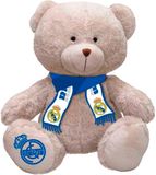 Cyp Brands Real Madrid Pluche Beer met Sjaal - 35 cm - Beige en Grijs