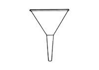 neoLab E-7048 glazen trechter 100 mm diameter, steellengte 100 mm