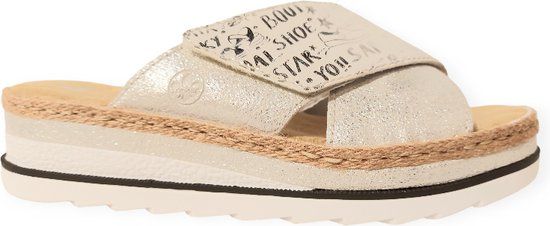 Rieker V7979-80 Zilver - Dames Slippers - Maat 42