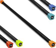 G5 HT SPORT Professionele bodybar met gewicht van 2 tot 6 kg, lange halterstang voor aerobic, yoga, pilates, thuisgym en sportschool (3 kg (oranje))