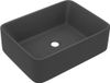 vidaXL Lavabo 41x30x12 cm céramique mat gris foncé