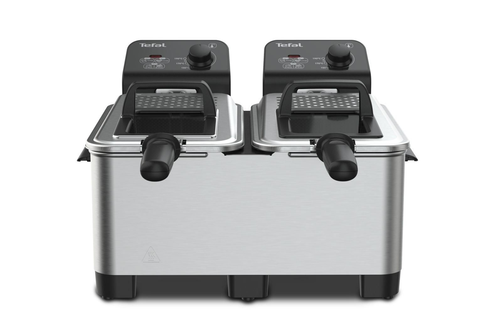 Tefal Double Pro FR3610 - Dubbele Frituurpan - 7L - 3600W - Zwart/RVS