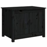 vidaXL salontafel 71x49x55 cm massief grenenhout zwart