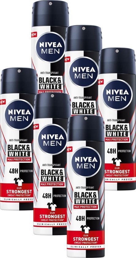 Nivea MEN Black & White Max Protection Anti-Transpirant Spray - 150ml