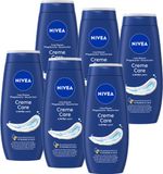 NIVEA Crème Care Douchecrème - NIVEA Geur - Hydraterende Body Wash - Voordeelverpakking - 6 x 250 ml