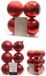 Kaemingk B.V. Décoration de Noël boules de Noël en plastique rouge 6-8-10 cm paquet de 22x pièces