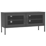vidaXL TV-kast, antraciet, 105x35x50 cm, staal