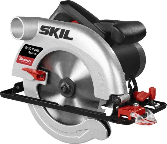 Skil 5665AA Cirkelzaag - 1250 Watt - 65 mm zaagdiepte - Met hardmetalen zaagblad en parallelgeleider
