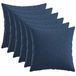vidaXL - Kussensloop - 6 stuks - HEERLEN - Blauw - 50 x 50 cm - Katoensatijn
