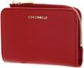 COCCINELLE Portefeuille en cuir Métallisé Souple Scarlet rouge