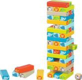 GOKI Balancerende toren - Dieren - Hout - Met Gekleurde Dobbelsteen - 4 Jaar