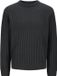 JACK & JONES - JJJAXON KNIT CREW NECK Heren Trui - Maat L - Acryl - Gestreept - Asphalt