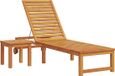 vidaXL Chaise longue Acacia massif Marron