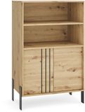 Margaret Hadas24 Vitrine Natan met Metalen Poten 80/127/40 cm (Artisan)