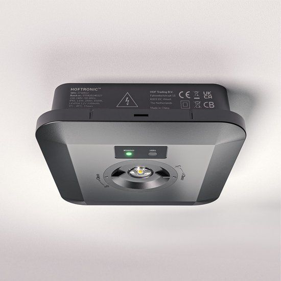 HOFTRONIC Opbouwspot vierkant noodverlichting