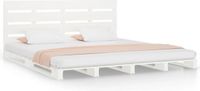 vidaXL Bedframe massief grenenhout wit 200x200 cm