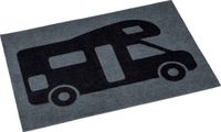 Bo-Camp Deurmat Polyamide Print Camper Grijs 40x60 cm
