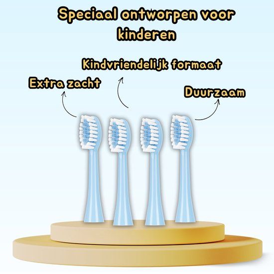 DeKindertandenborstel KT - Blauwe opzetborstel - Beer - Extra Zacht - Speciaal voor kinderen - Duurzaam