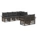 vidaXL Tuinbankenset 7 st 7-Aantal zitplaatsen Grijs poly rattan