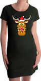 Bellatio Decorations Fout Rudolf het Rendier Kerst Jurkje Zwart - Dames - XL