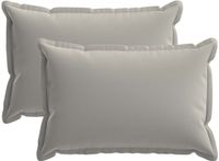 vidaXL Kussensloop 2 st houten grijs 50 x 75 cm polyester