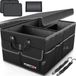 Sans marque Organisateur de coffre de voiture avec fond antidérapant, sangles de fixation, compartiments multiples Sac de rangement pliable pour voiture, maison, voyage