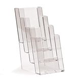 Taymar brochurehouder/flyhouder, DIN lang (105 x 210 mm) met 4 etages, transparant