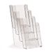 Taymar brochurehouder/flyhouder, DIN lang (105 x 210 mm) met 4 etages, transparant