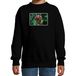 Bellatio Decorations Dieren sweater met apen foto - zwart - voor kinderen - natuur / Orang Oetan aap cadeau trui - sweat shirt / kleding 110/116