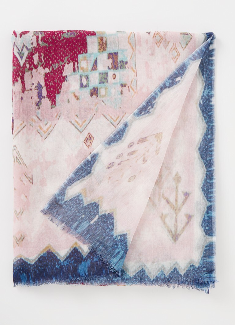 Gerard Darel Gerard Darel Pricille sjaal in zijdeblend met print 180 x70 cm