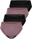 Schiesser Periodenslip Schiesser Care Vrouwen Lila, Schwarz Effen 4 stuk(s)