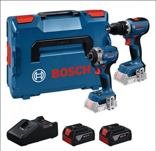 Bosch Professional 18V Toolkit - Gereedschap Combiset - GSR 18V-65 + GDR 18V-215 + 2x GBA 18V 5.0 Ah + GAL 18V-40 lader