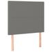 VidaXL Hoofdeind & Voeteind Donkergrijs Polyester/Hout 1000x50x1180-1280 mm