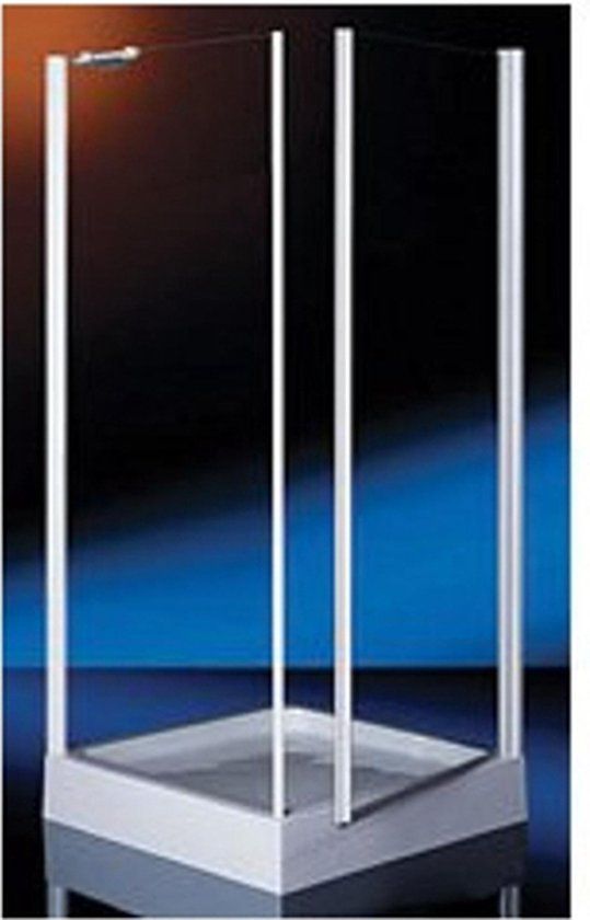 Plieger Royal Hoekinstap Douchecabine - 90x90x185cm - Chroom - Vierkant