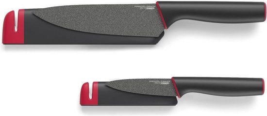 Joseph Joseph Slice & Sharpen Messenset - Zwart - 2-delig