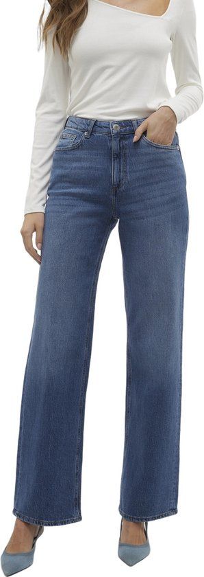 Vero Moda VMTESSA HR Wide Jeans - Medium Blue Denim - Women's W30/L34