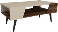 Merkloos / Sans marque Asir - Salontafel - Beige, Licht walnoot - 16,5 x 103 x 56