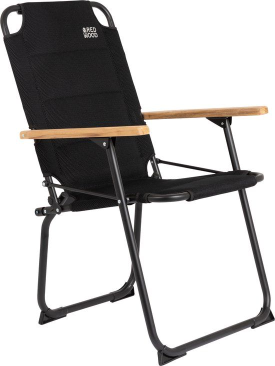Redwood Bronte Bamboo Camping Chair - Folding - Black