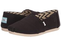TOMS Alpargata Mocassins voor dames, van gerecycled katoen, Zwart/Wit