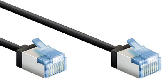 Goobay FTP CAT6A Slimline Netwerkkabel - 3 meter - Zwart