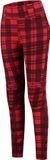 Rusty Stitches Claudia V2 geruite Dames Motorfiets Textiel Broeken Rood/zwart Maat 44