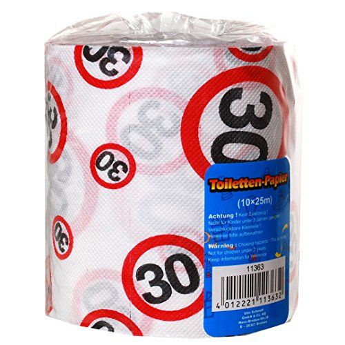 Udo Schmidt 1 rol toiletpapier met het nummer 30 30e verjaardag