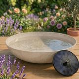 matches21 HOME & HOBBY jeu d'eau fontaine solaire set incl. batterie - 45 cm bol plat en sable