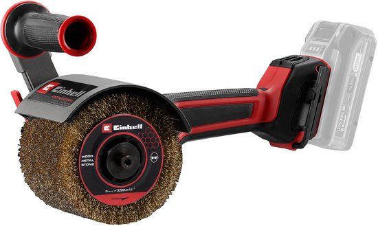 Einhell Professional Accu Borstelschuurmachine TP-BR 18/32 Li BL Solo - Power X-Change - 18 V/Li-Ion - Onbelast toerental: 900 - 3.200 t/min - Borstel diameter: 120 mm - Borstel breedte: 100 mm - Excl. accu en lader