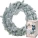 Decoris Couronne de Noël - vert avec neige - D36 cm - incl. éclairage blanc clair