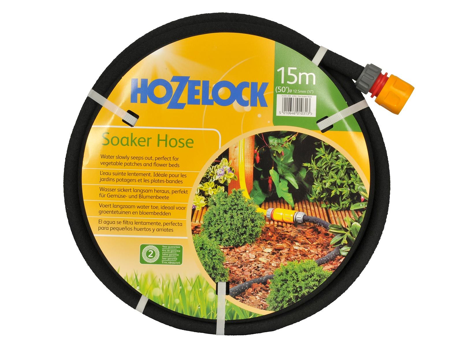 Hozelock Druppelslang poreus - 15 m - Ø 12,5 mm - Zwart - Rubber