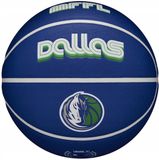 Wilson NBA Team City Collector Dallas Mavericks Basketbal Maat 7 Blauw Leer/leder
